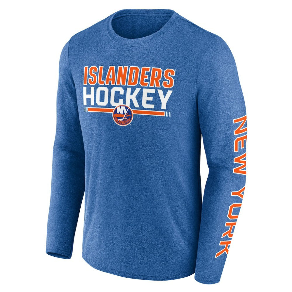 New York Islanders Fanatics Sweep Iconic Synthetic Long Sleeve T-Shirt - Heather Royal T-shirts