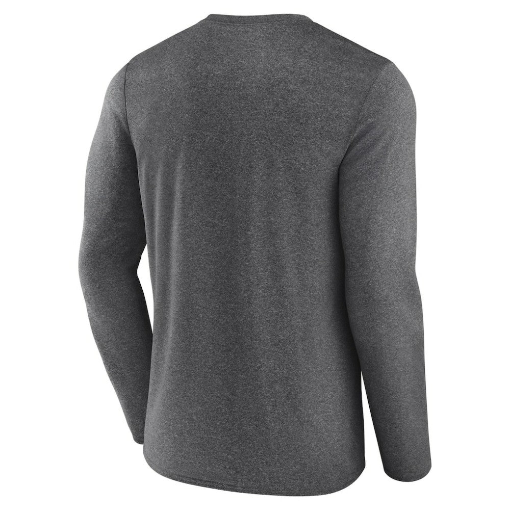 Pittsburgh Penguins Fanatics Sweep Iconic Synthetic Long Sleeve T-Shirt - Heather Charcoal T-shirts