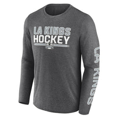 Los Angeles Kings Fanatics Sweep Iconic Synthetic Long Sleeve T-Shirt - Heather Charcoal T-shirts