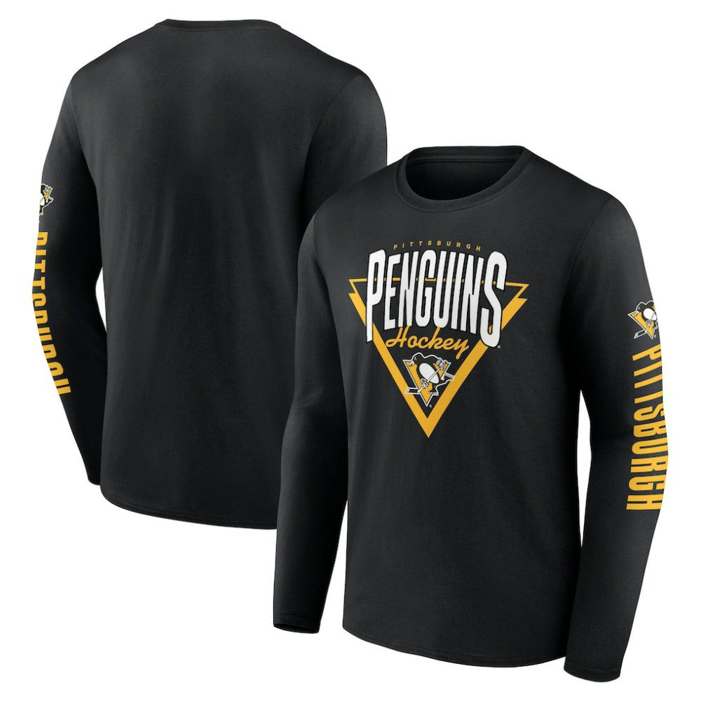 Pittsburgh Penguins Fanatics Headline Long Sleeve T-Shirt - Black T-shirts