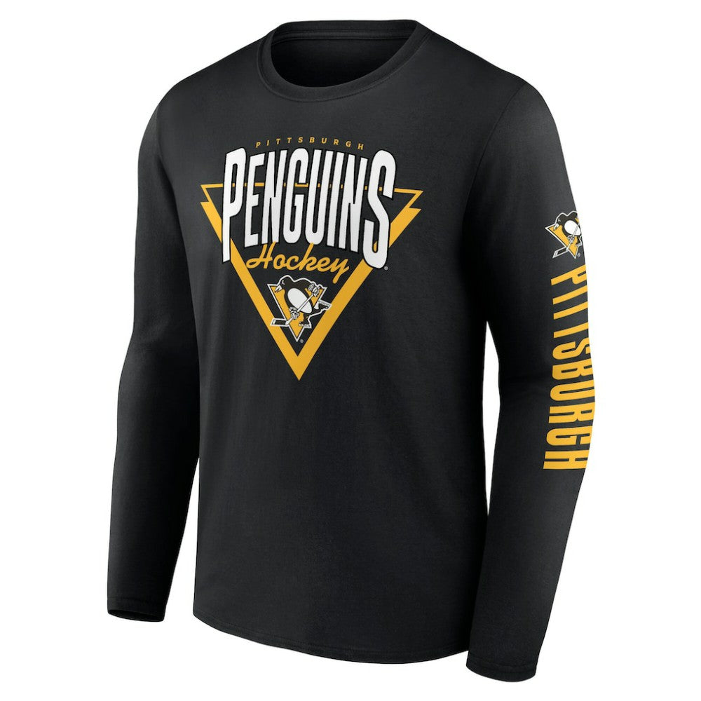 Pittsburgh Penguins Fanatics Headline Long Sleeve T-Shirt - Black T-shirts