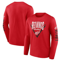 Detroit Red Wings Fanatics Headline Long Sleeve T-Shirt - Red T-shirts