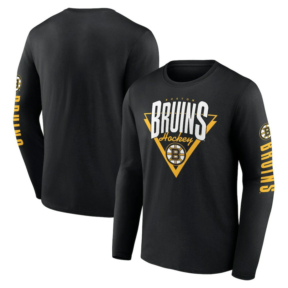 Boston Bruins Fanatics Headline Long Sleeve T-Shirt - Black T-shirts