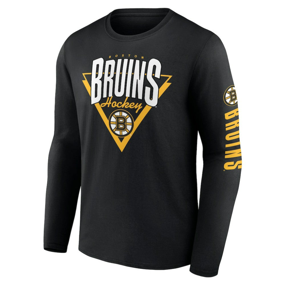 Boston Bruins Fanatics Headline Long Sleeve T-Shirt - Black T-shirts