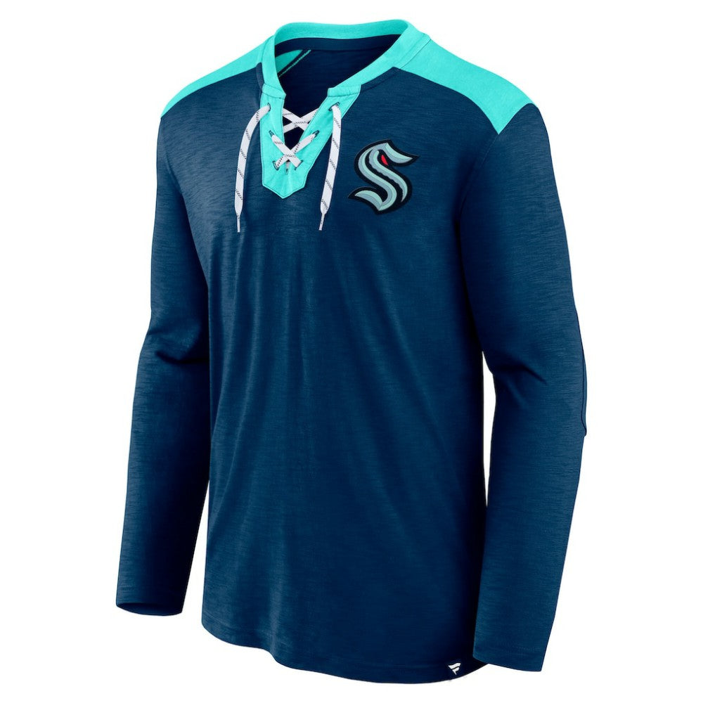 Seattle Kraken Fanatics Iconic Exclusive Long Sleeve T-Shirt - Deep Sea Blue T-shirts