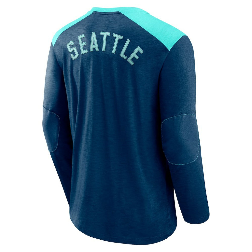 Seattle Kraken Fanatics Iconic Exclusive Long Sleeve T-Shirt - Deep Sea Blue T-shirts