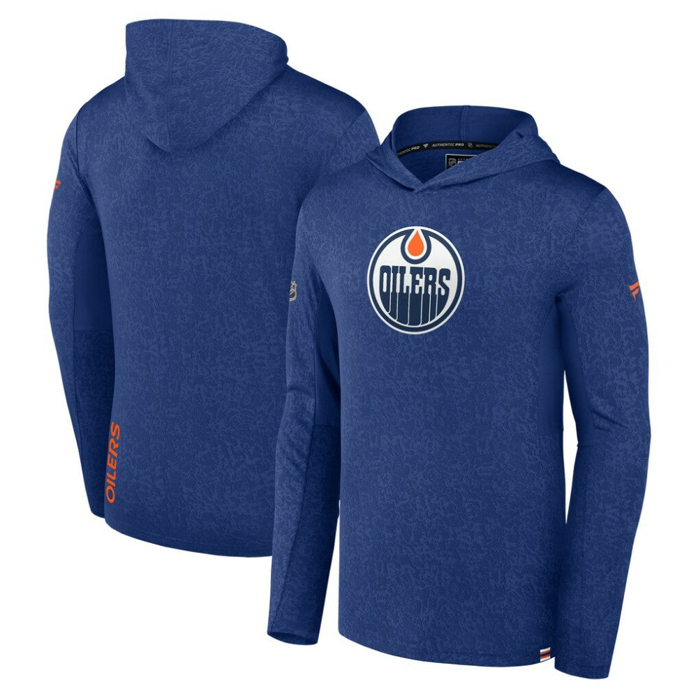 Edmonton Oilers Fanatics Authentic Pro Lightweight Pullover Hoodie - Royal Hoodies