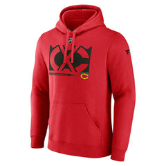 Chicago Blackhawks Fanatics Fleece Pullover Hoodie - Red Hoodies