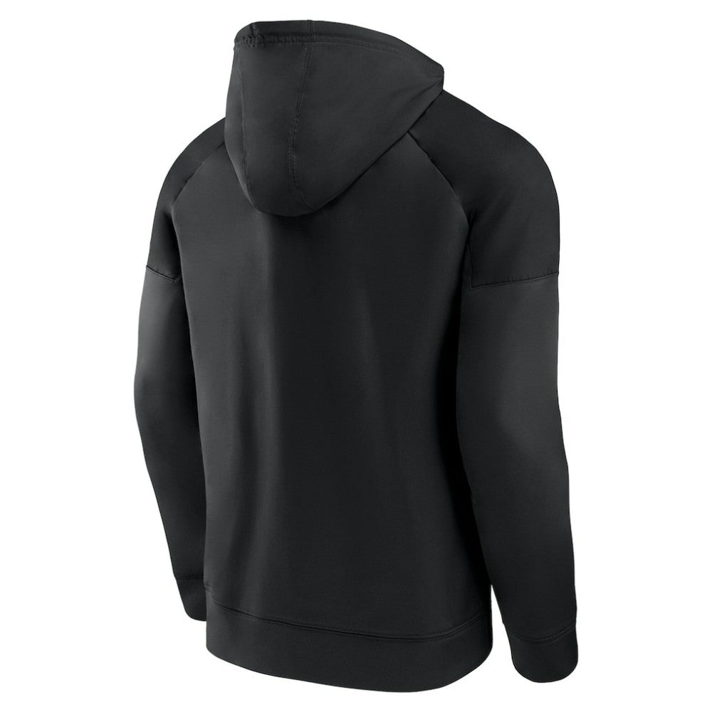 Calgary Flames Fanatics Black Ice Defender Raglan Pullover Hoodie Hoodies