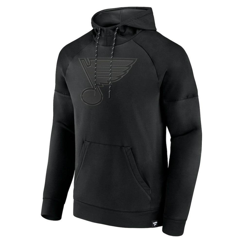 St. Louis Blues Fanatics Black Ice Defender Raglan Pullover Hoodie Hoodies