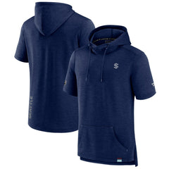 Seattle Kraken Fanatics Authentic Pro Pullover Hoodie - Heather Deep Sea Blue Hoodies