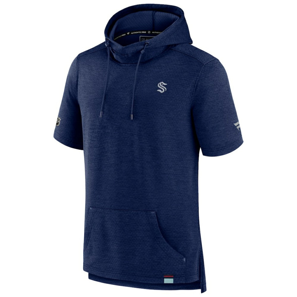 Seattle Kraken Fanatics Authentic Pro Pullover Hoodie - Heather Deep Sea Blue Hoodies