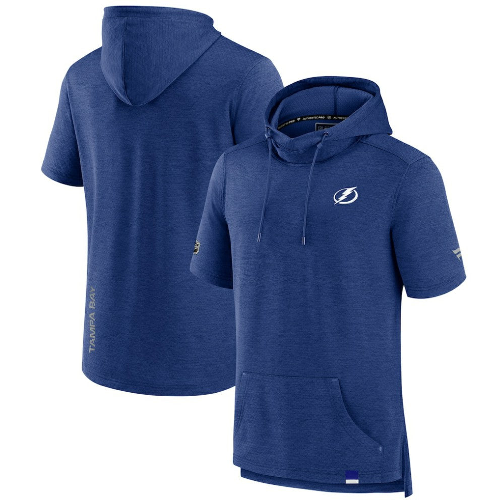 Tampa Bay Lightning Fanatics Authentic Pro Pullover Hoodie - Heather Blue Hoodies