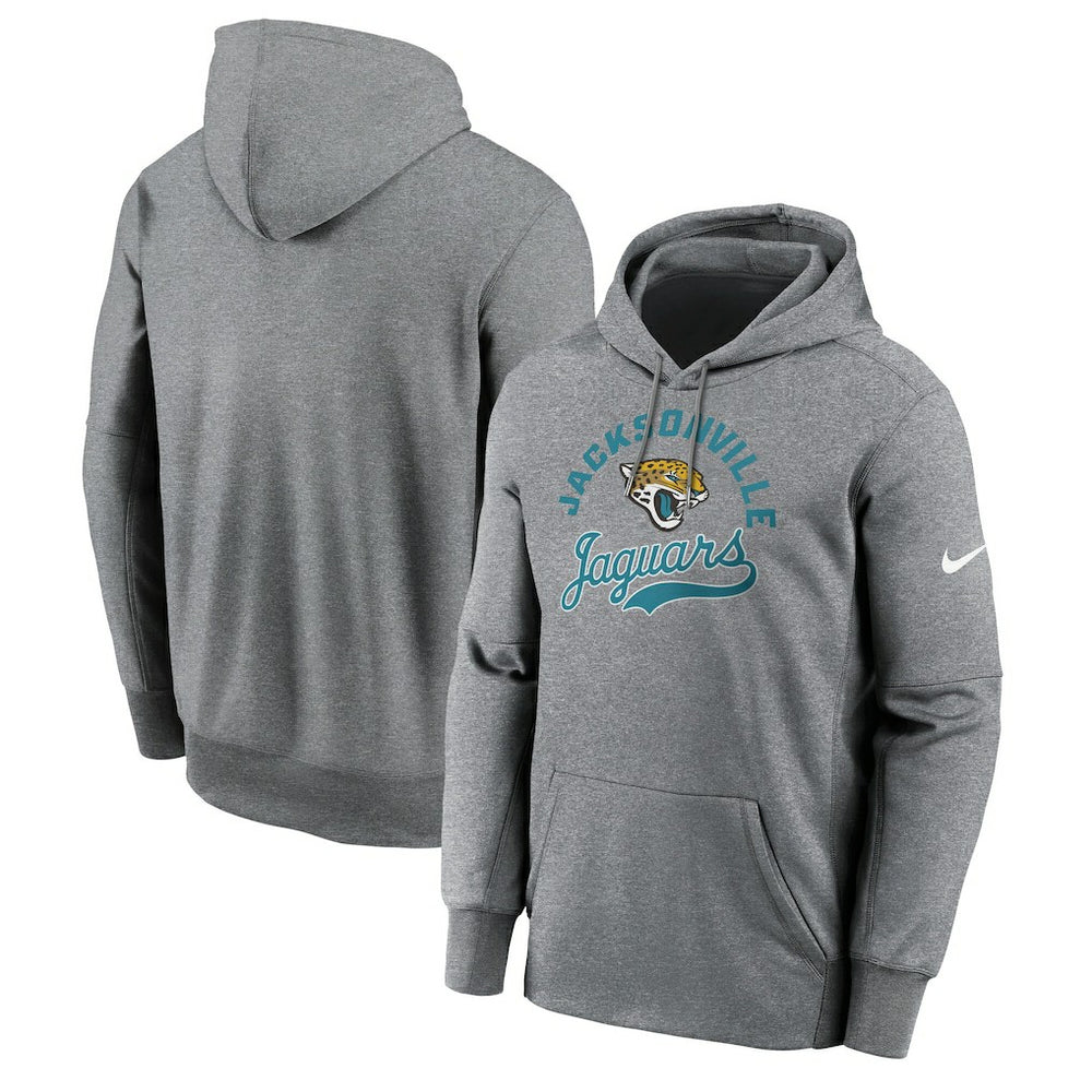 Jacksonville Jaguars Performance Fleece Pullover Hoodie - Heather Gray for sale