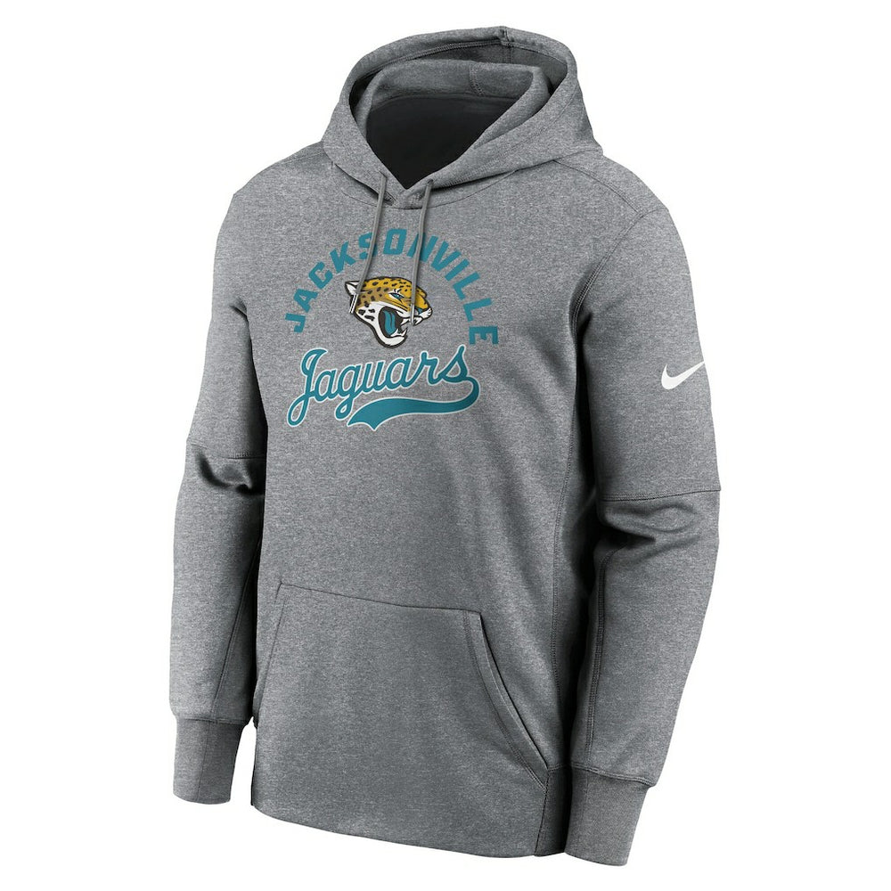 Jacksonville Jaguars Performance Fleece Pullover Hoodie - Heather Gray for sale