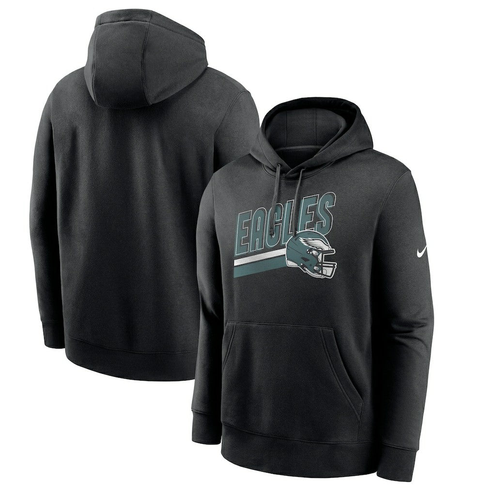 Philadelphia Eagles Club Fleece Pullover Hoodie - Black sale
