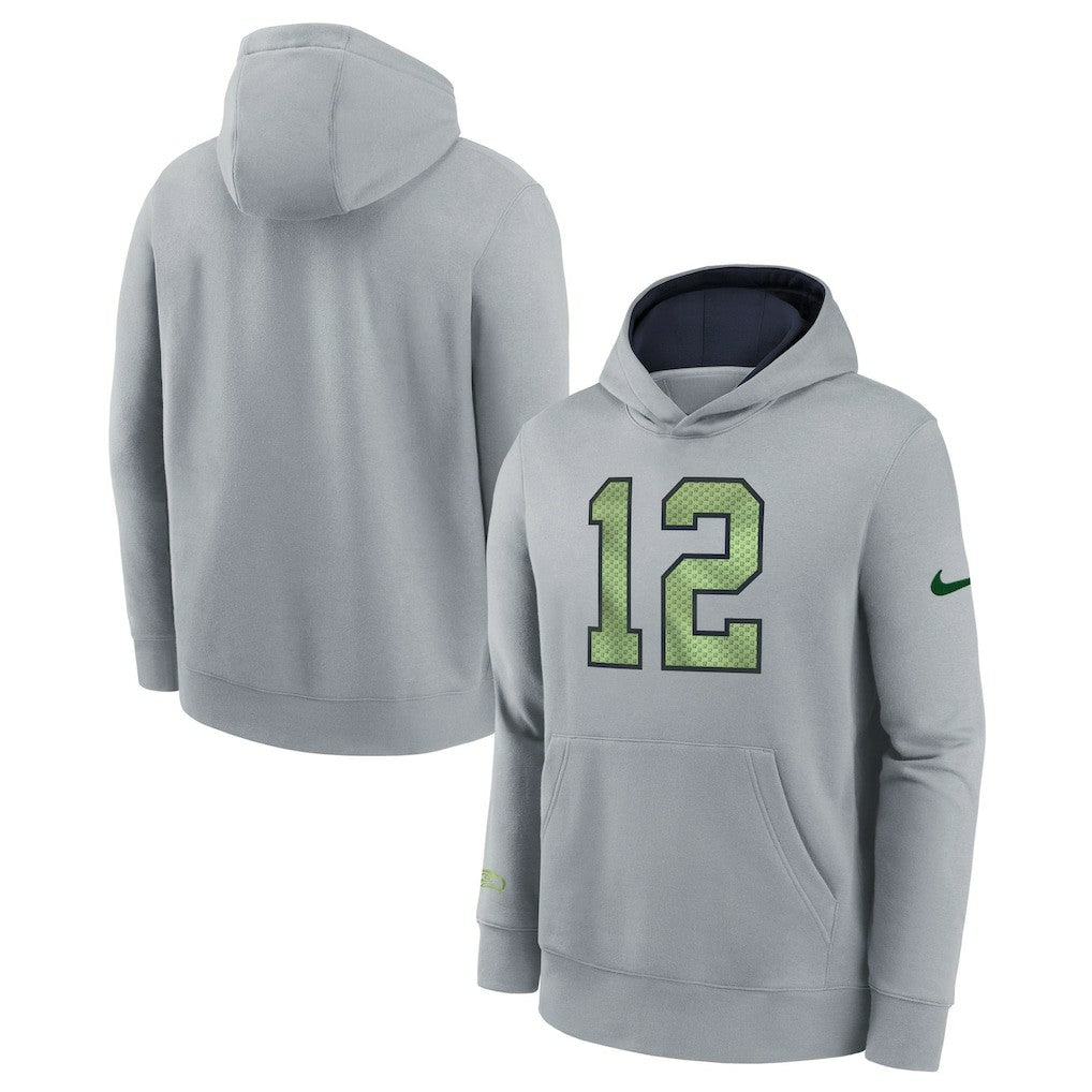 Seattle Seahawks Youth 2025 Rivalries Collection Club Hoodie - Wolf Gray sale