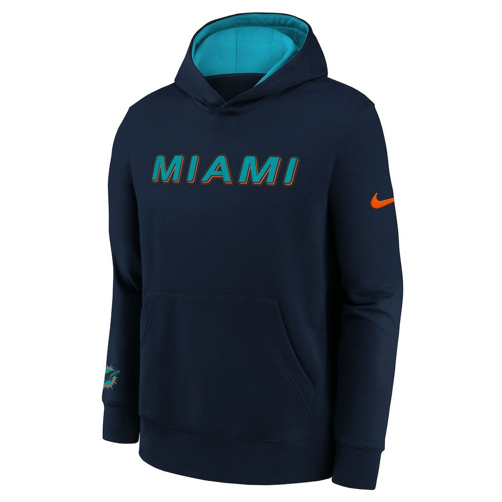 Miami Dolphins Youth 2025 Rivalries Collection Club Hoodie - Pitch Blue for sale