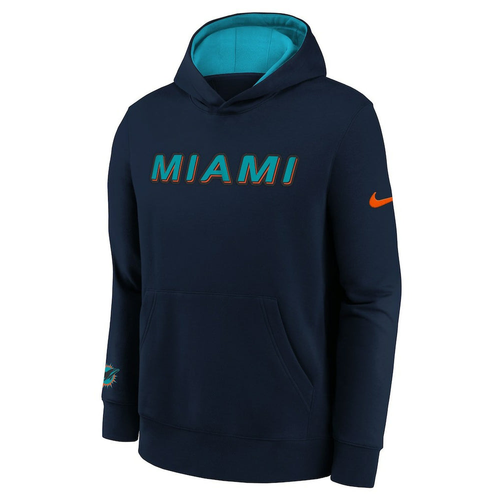 Miami Dolphins Youth 2025 Rivalries Collection Club Hoodie - Pitch Blue for sale