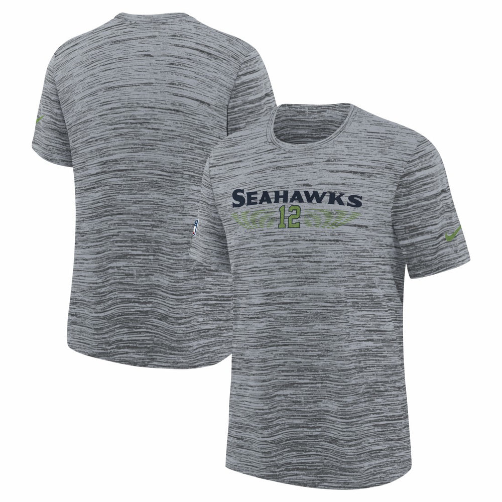 Seattle Seahawks Youth 2025 Rivalries Collection Sideline Velocity Dri-FIT T-Shirt - Wolf Gray for sale