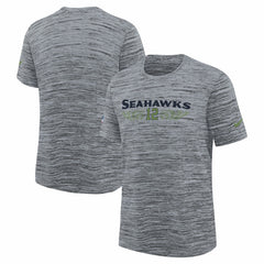 Seattle Seahawks Youth 2025 Rivalries Collection Sideline Velocity Dri-FIT T-Shirt - Wolf Gray for sale