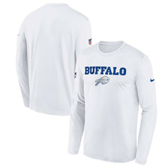 Buffalo Bills Youth 2025 Rivalries Collection Sideline Legend Dri-FIT Long Sleeve T-Shirt - White for sale