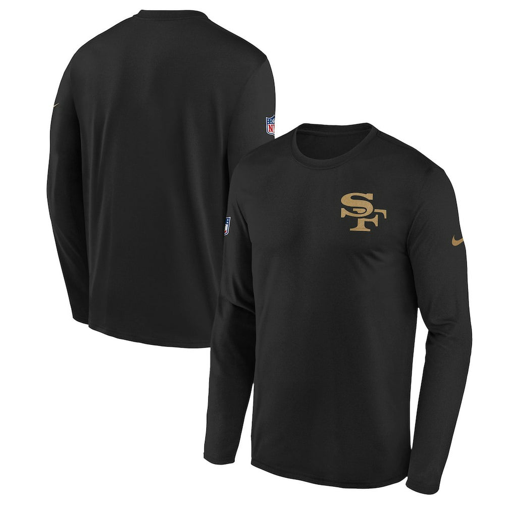 San Francisco 49ers Youth 2025 Rivalries Collection Sideline Legend Dri-FIT Long Sleeve T-Shirt - Black cheap