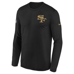 San Francisco 49ers Youth 2025 Rivalries Collection Sideline Legend Dri-FIT Long Sleeve T-Shirt - Black cheap