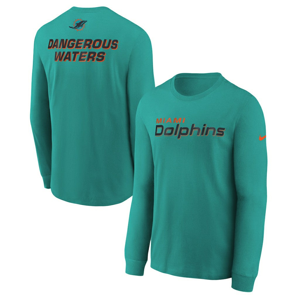 Miami Dolphins Youth 2025 Rivalries Collection Long Sleeve T-Shirt - Turbo Green sale