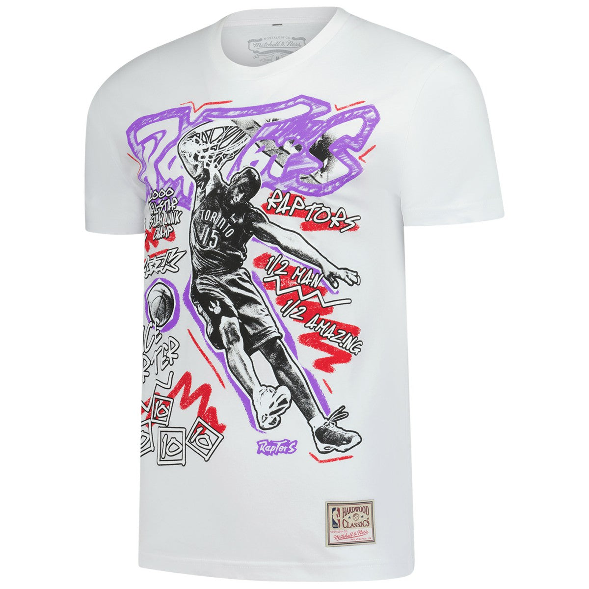 Vince Carter Toronto Raptors Hardwood Classics Chalked Up T-Shirt - White online