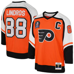 Eric Lindros Philadelphia Flyers Mitchell & Ness Youth 1996/97 Power Play 2.0 Player Jersey with Captain Patch - Orange Jerseys
