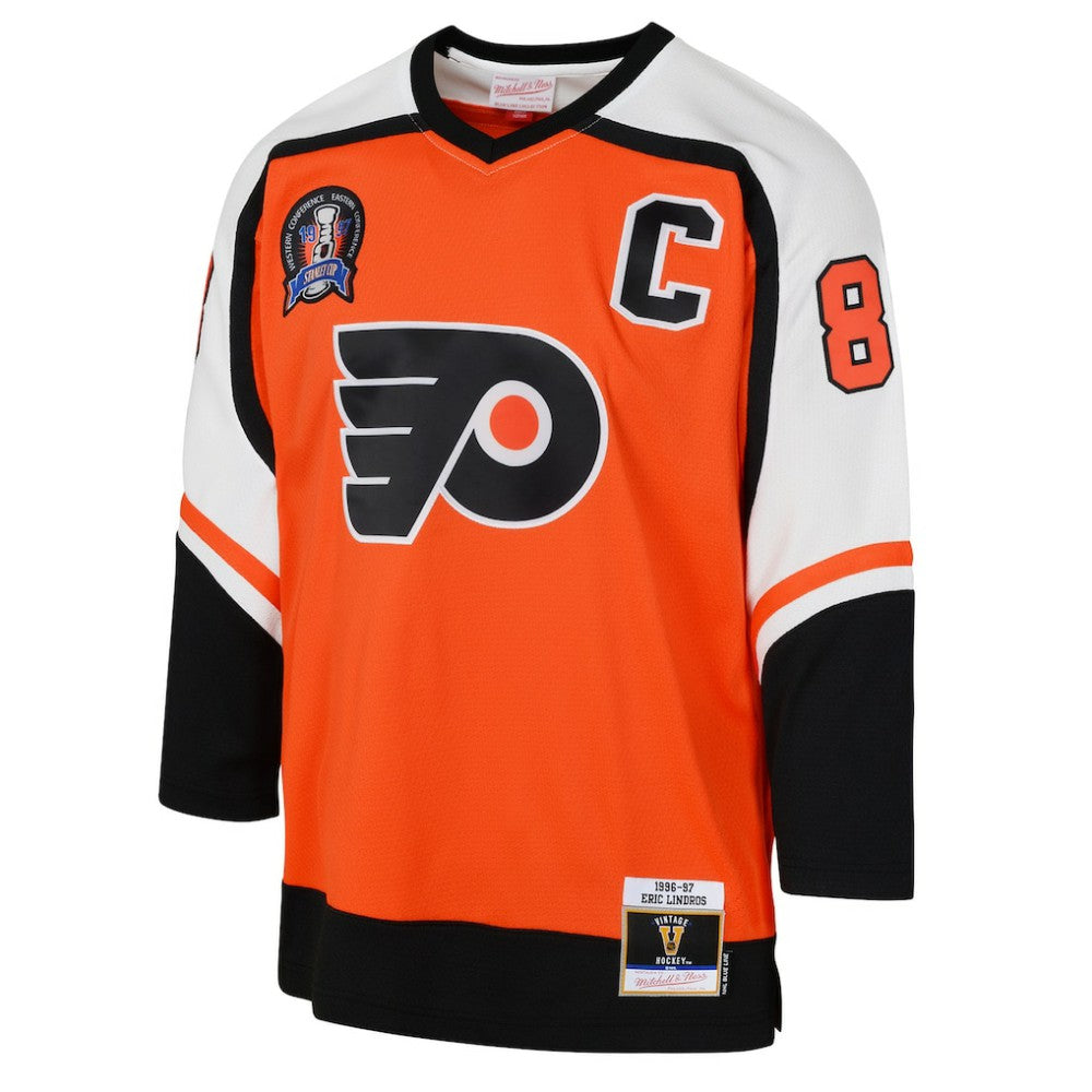 Eric Lindros Philadelphia Flyers Mitchell & Ness Youth 1996/97 Power Play 2.0 Player Jersey with Captain Patch - Orange Jerseys