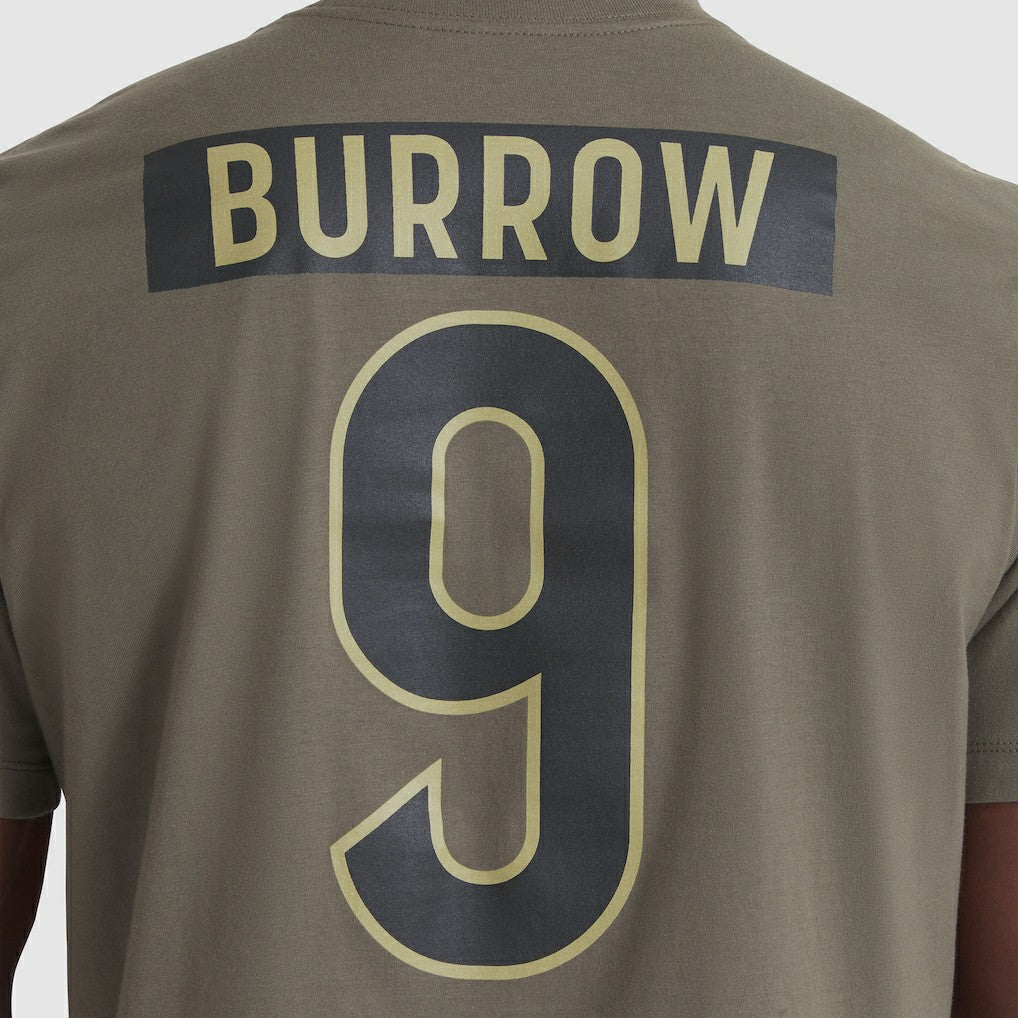 Joe Burrow Cincinnati Bengals 2025 Salute to Service Name & Number T-Shirt - Olive online