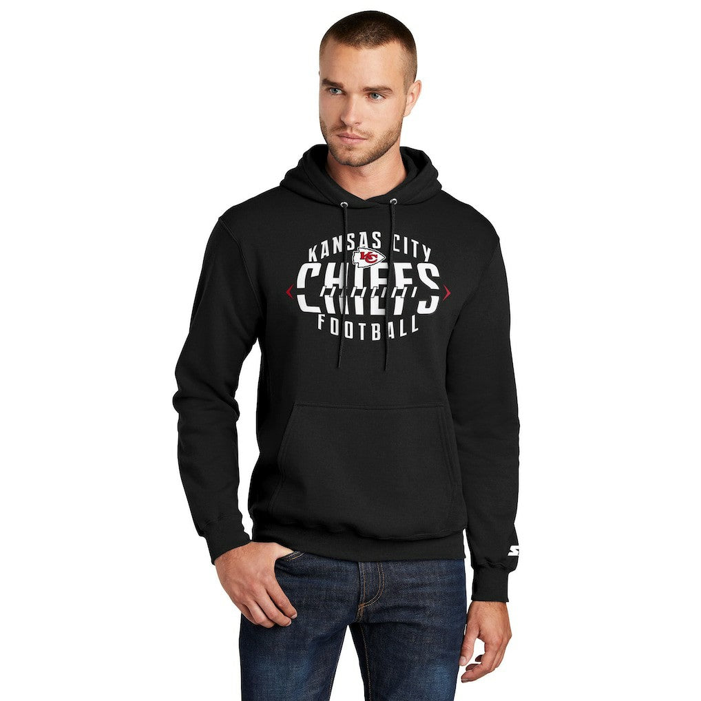 Kansas City Chiefs Starter Football Pullover Hoodie - Black sale