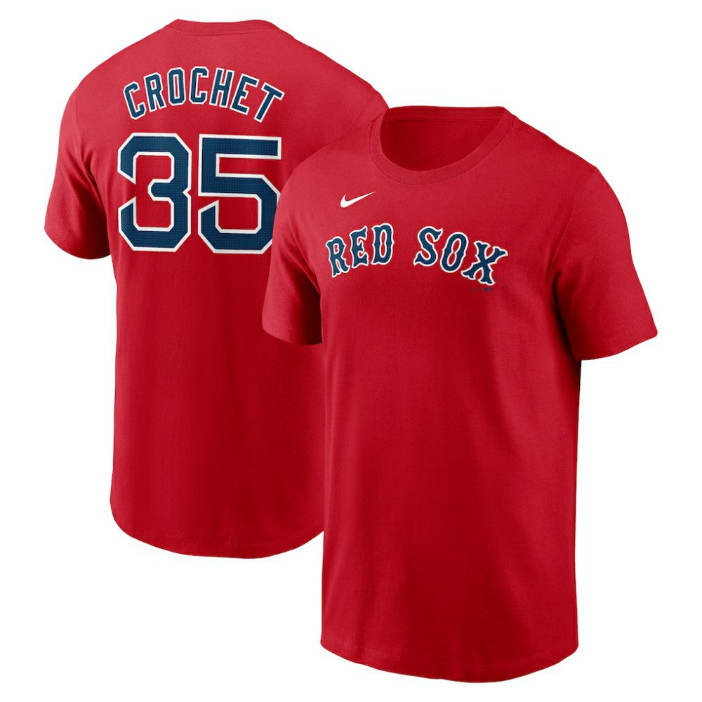 Garrett Crochet Boston Red Sox Fuse Name & Number T-Shirt Red