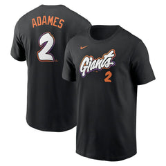 Willy Adames San Francisco Giants 2025 City Connect Fuse Name & Number T-Shirt Black