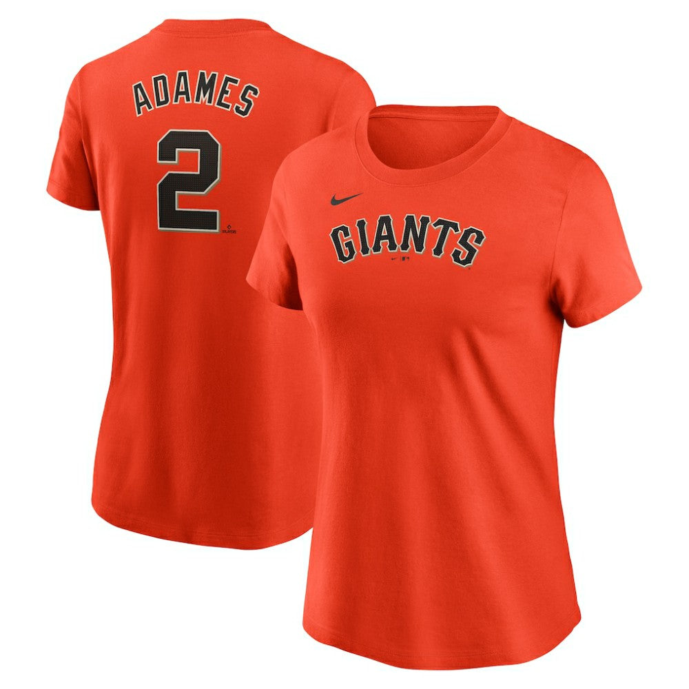 Willy Adames San Francisco Giants Women's Cooperstown Collection Fuse Name & Number T-Shirt Orange
