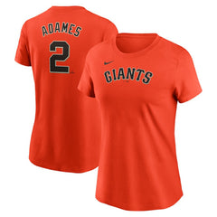 Willy Adames San Francisco Giants Women's Cooperstown Collection Fuse Name & Number T-Shirt Orange