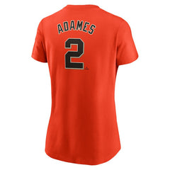 Willy Adames San Francisco Giants Women's Cooperstown Collection Fuse Name & Number T-Shirt Orange