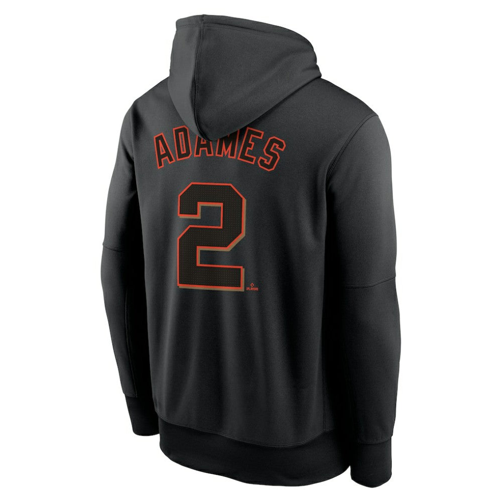 Willy Adames San Francisco Giants Name & Number Performance Pullover Hoodie Black