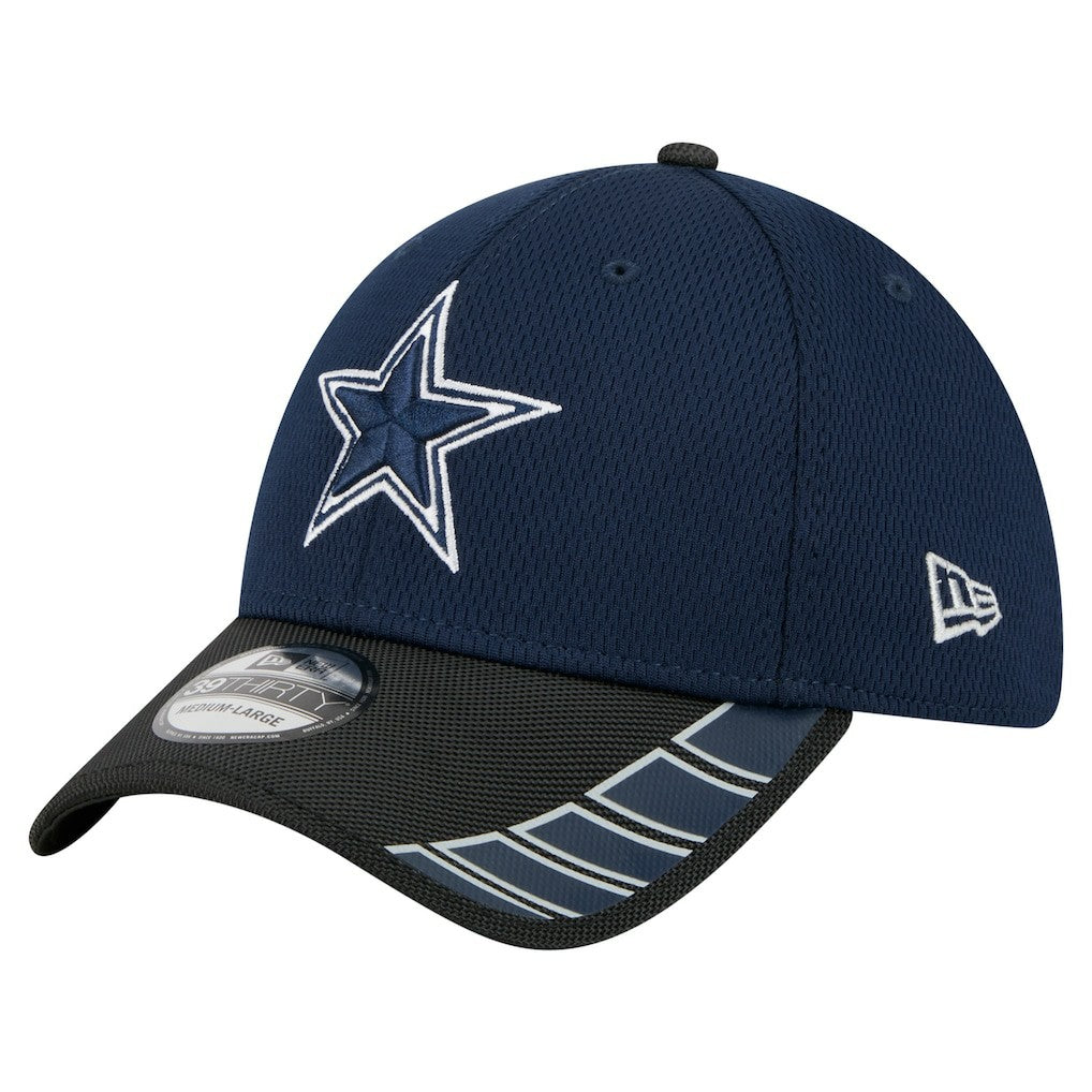 Dallas Cowboys New Era Visor Hit 39THIRTY Flex Hat - Navy/Black on sale
