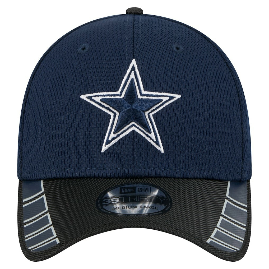 Dallas Cowboys New Era Visor Hit 39THIRTY Flex Hat - Navy/Black on sale