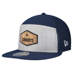 Dallas Cowboys New Era Cork Split Panel 9FIFTY Trucker Snapback Hat - Gray/Navy for sale