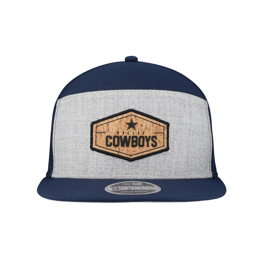 Dallas Cowboys New Era Cork Split Panel 9FIFTY Trucker Snapback Hat - Gray/Navy for sale