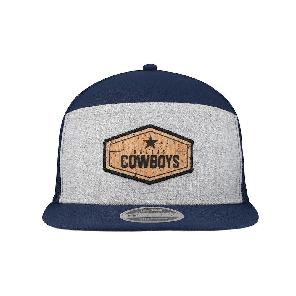 Dallas Cowboys New Era Cork Split Panel 9FIFTY Trucker Snapback Hat - Gray/Navy for sale