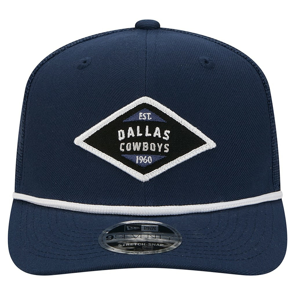 Dallas Cowboys New Era 9SEVENTY Team Rope Stretch-Snap Hat - Navy discount
