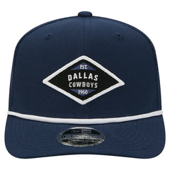 Dallas Cowboys New Era 9SEVENTY Team Rope Stretch-Snap Hat - Navy discount