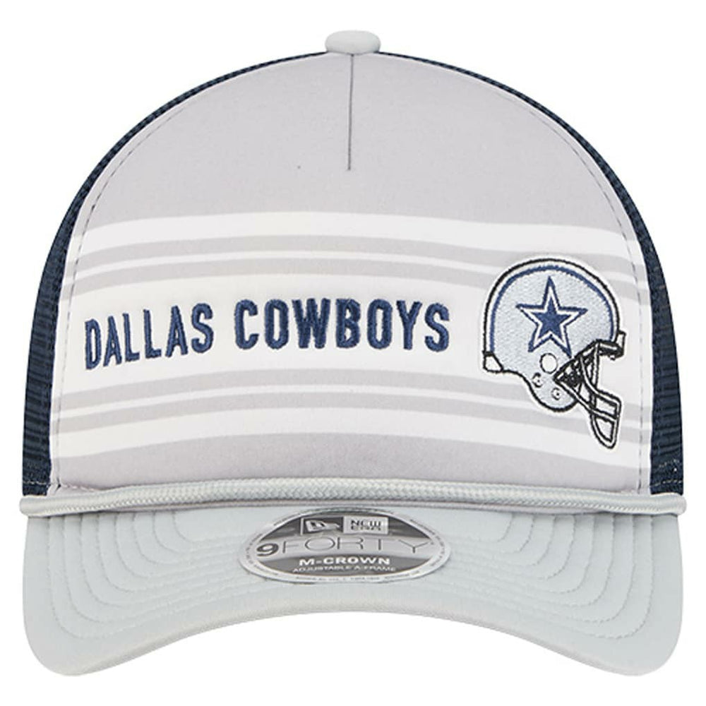 Dallas Cowboys New Era Linear A-Frame 9FORTY Adjustable Hat - Silver/Navy online