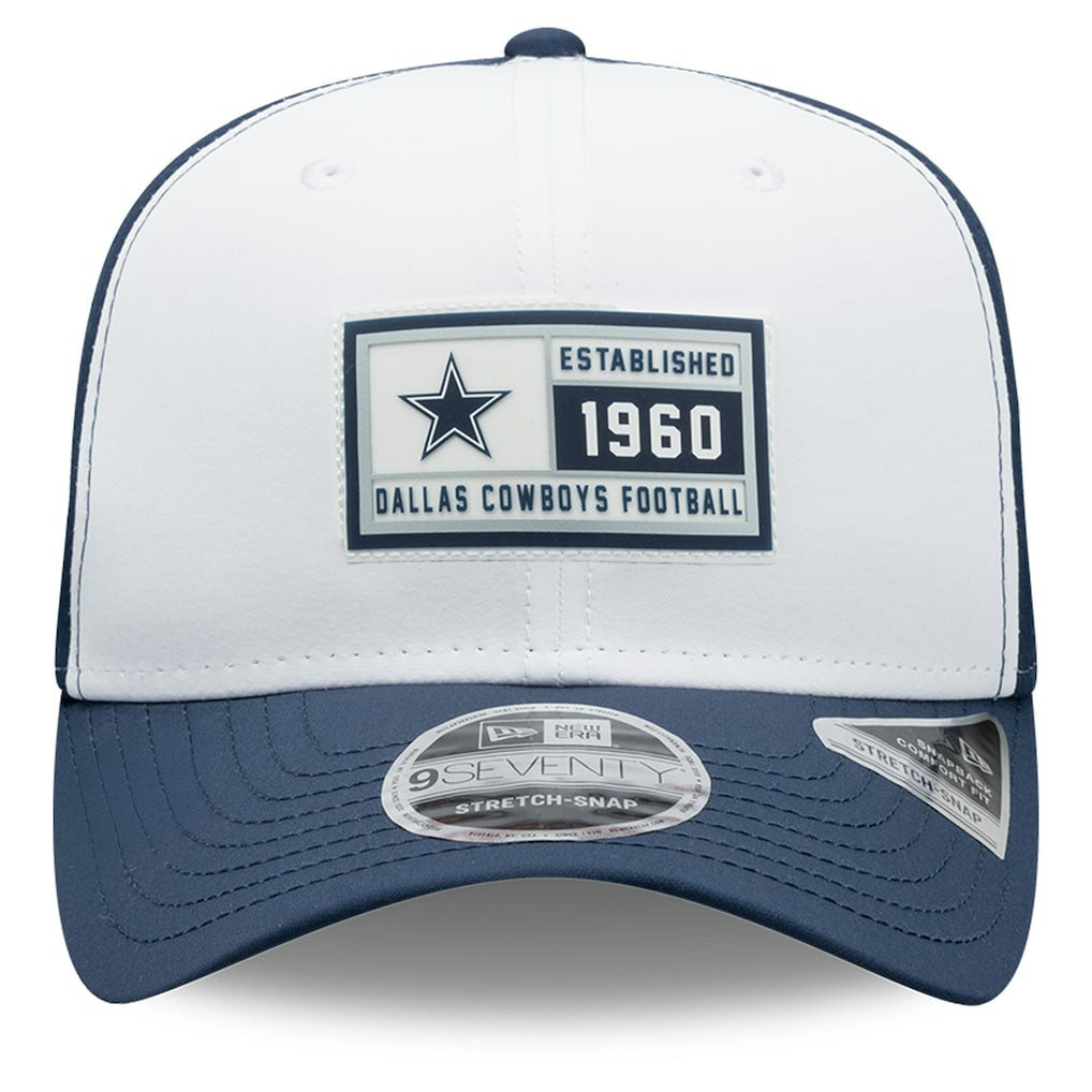 Dallas Cowboys New Era Established Patch 9SEVENTY Adjustable Hat - White/Navy discount