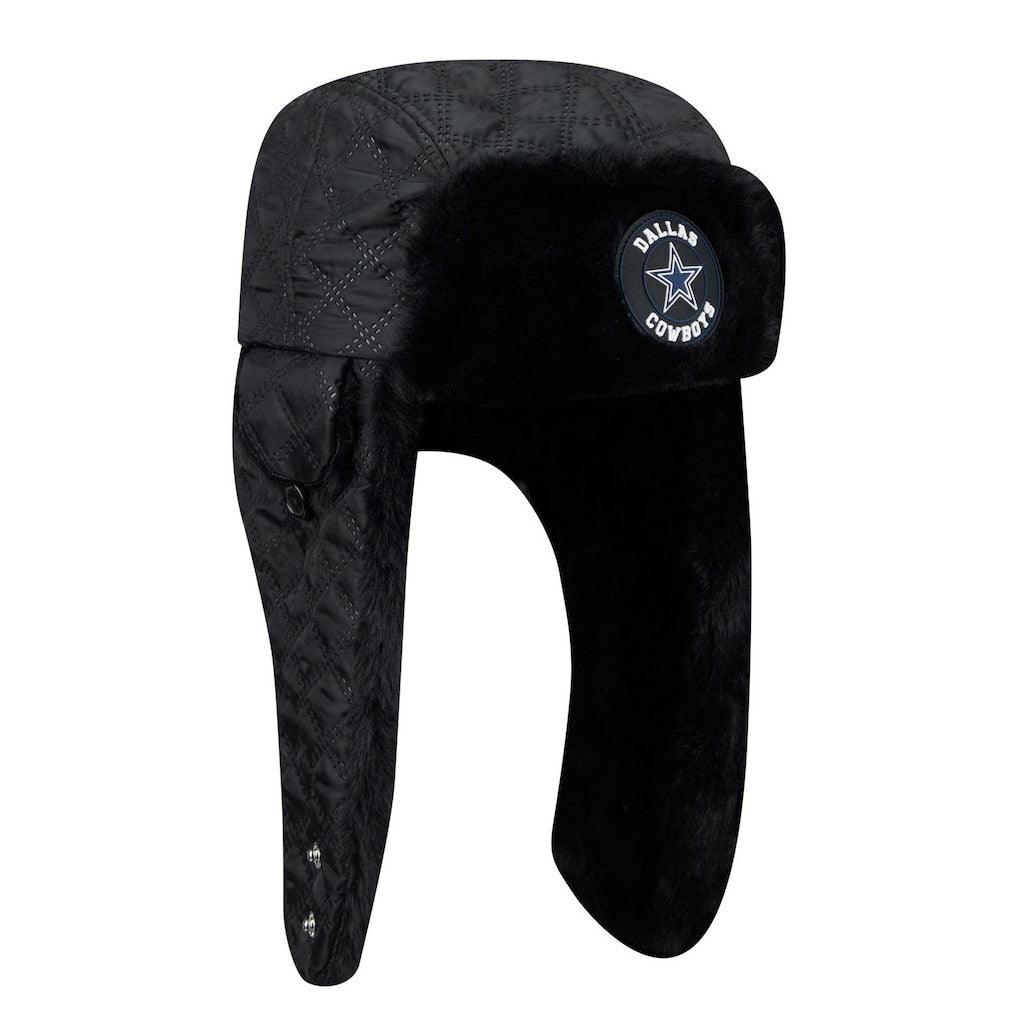 Dallas Cowboys New Era Quilted Trapper Hat - Black sale